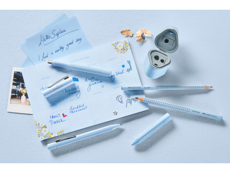 FABER-CASTELL Set d'écriture GRIP 2010 Harmony, bleu ciel