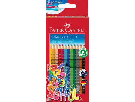 FABER-CASTELL Crayon de couleur Colour GRIP, étui promo