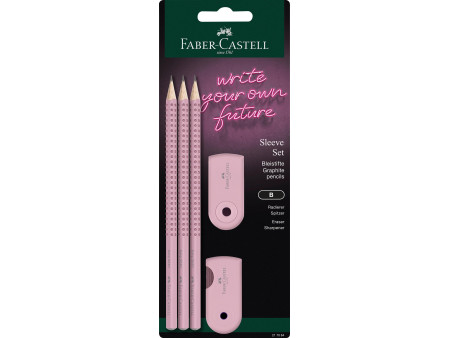 FABER-CASTELL Kit d'écriture SLEEVE, rose