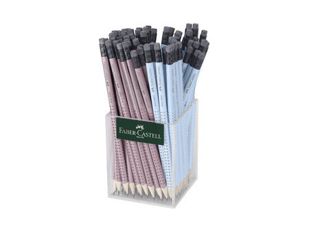 FABER-CASTELL Crayon de papier GRIP 2001 avec gomme, en pot