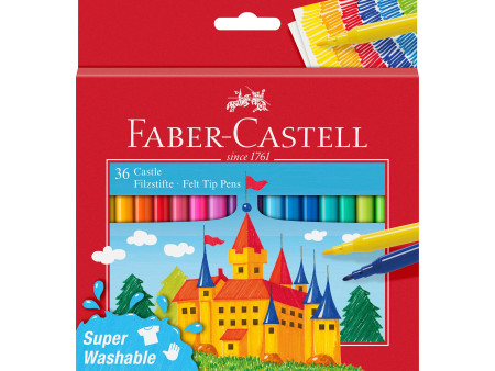 FABER-CASTELL Feutre CASTLE, étui carton de 36