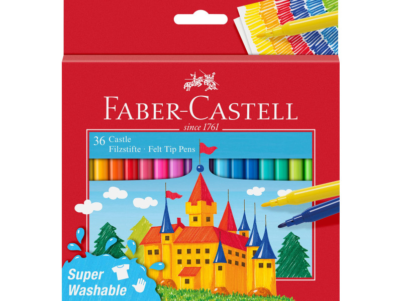 FABER-CASTELL Feutre CASTLE, étui carton de 36