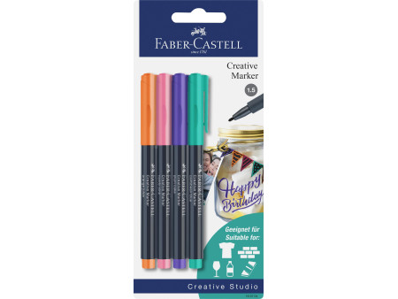 FABER-CASTELL Creative Marker, blister de 4