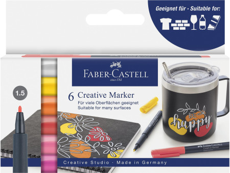 FABER-CASTELL Creative Marker, étui de 6 'Summer breeze'