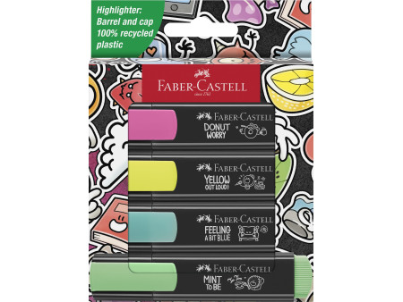 FABER-CASTELL Surligneur TEXTLINER 46 GRAFFITI, étui de 4
