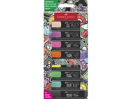 FABER-CASTELL Surligneur TEXTLINER 46 GRAFFITI, étui de 8