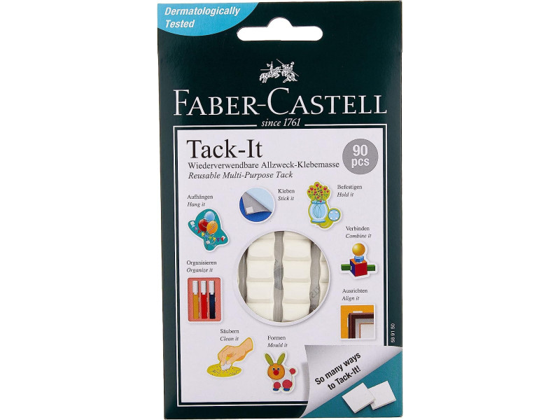 FABER-CASTELL Pastille adhésive Tack-It, enlevable, blanc