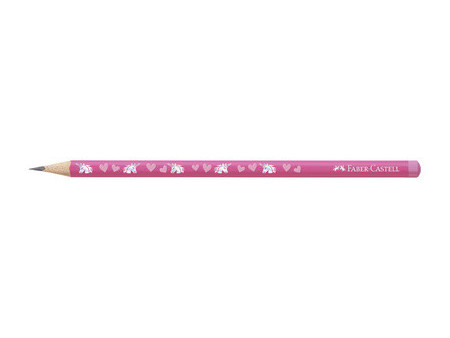 FABER-CASTELL Crayon de papier Licorne, HB, rose