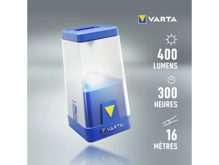 VARTA Lampe de camping 'Outdoor Ambiance Lantern L20', bleu