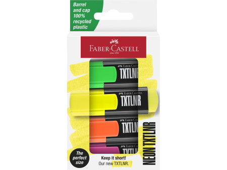FABER-CASTELL Mini-surligneur TXTLNR, étui en carton de 4