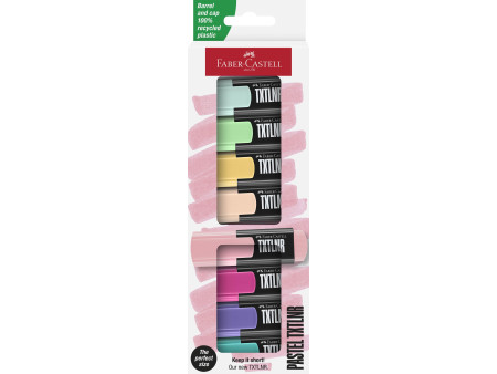 FABER-CASTELL Mini-surligneur TXTLNR Pastel, étui de 8