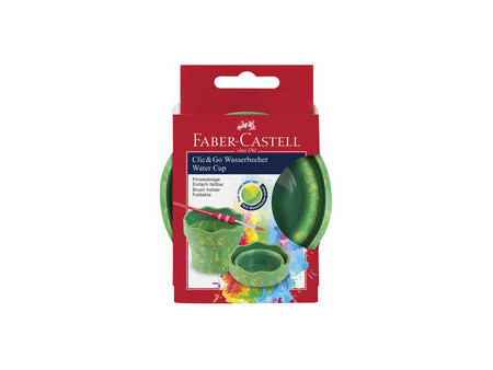 FABER-CASTELL Gobelet CLIC & GO, vert marbré