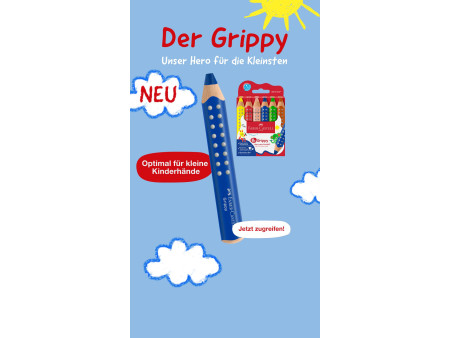 FABER-CASTELL Taille-crayon avec réservoir Grippy, bleu