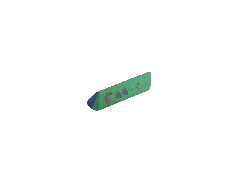 FABER-CASTELL Gomme en plastique 'Dino', vert/bleu