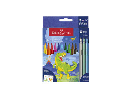FABER-CASTELL Feutre Dino, étui en carton 18+6
