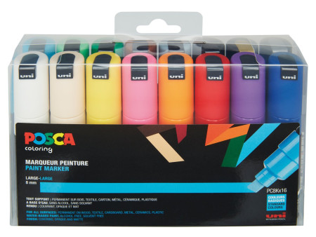 POSCA Marqueur à pigment PC-8K, étui de 16