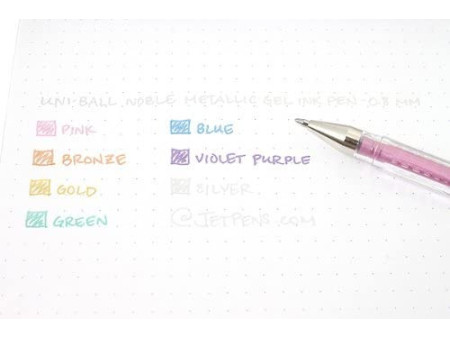 uni-ball Stylo roller encre gel SIGNO Métal UM120NM, or