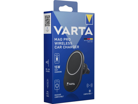 VARTA Chargeur Mag Pro Wireless Car Charger, noir