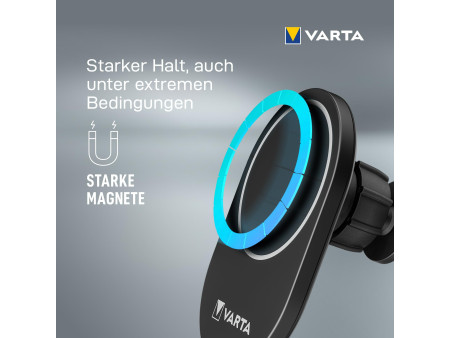 VARTA Chargeur Mag Pro Wireless Car Charger, noir