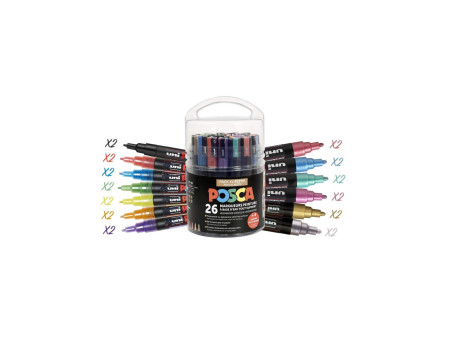 POSCA Marqueur à pigment 'Pack XL Festif', set de 26