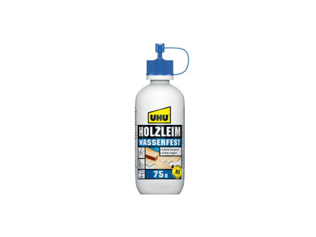 UHU colle à bois étanche D3, sans solvant, bouteille de 75 g