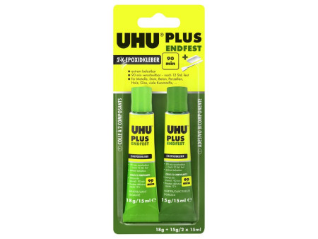 UHU Colle à 2 composants plus endfest, 33 g dans un tube
