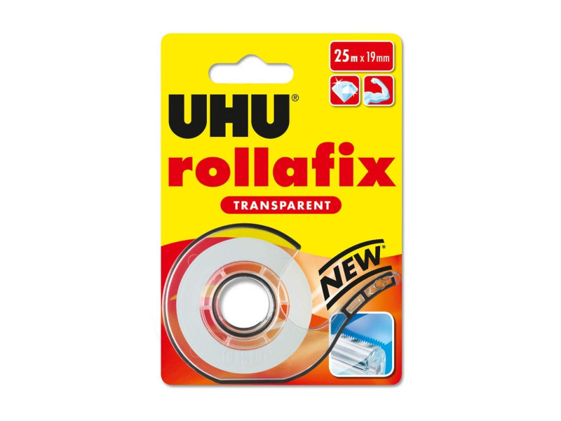 UHU Ruban adhésif rollafix avec dévidoir, transparent