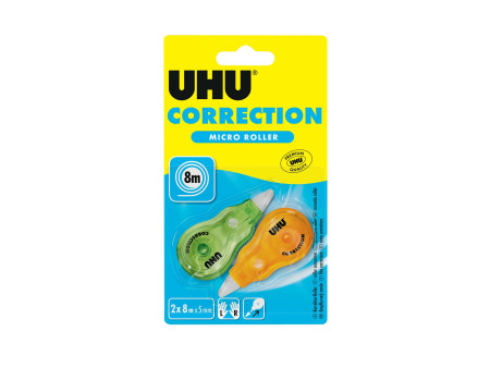 UHU Mini-rouleau correcteur jetable Micro, blister de 2