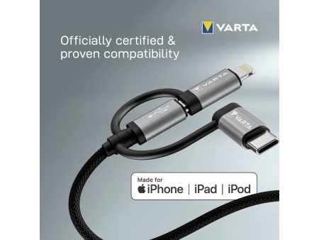 VARTA Câble de chargement Speed Charge & Sync cable 3en1