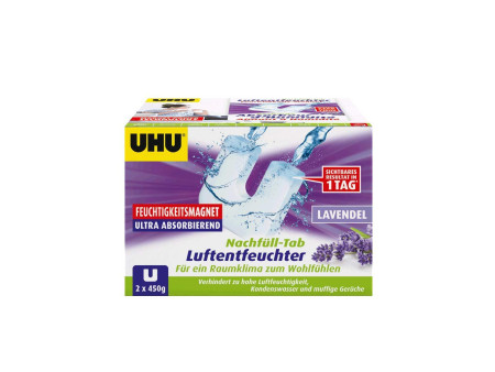 UHU Recharge LAVANDE pour absorbeur d'humidité, 2 x 450 g