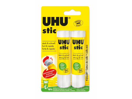 UHU Bâton de colle stic, blister 2 x 21 g Pack promo