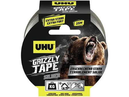 UHU Ruban adhésif toilé en PE GRIZZLY TAPE, 49 mm x 25 m