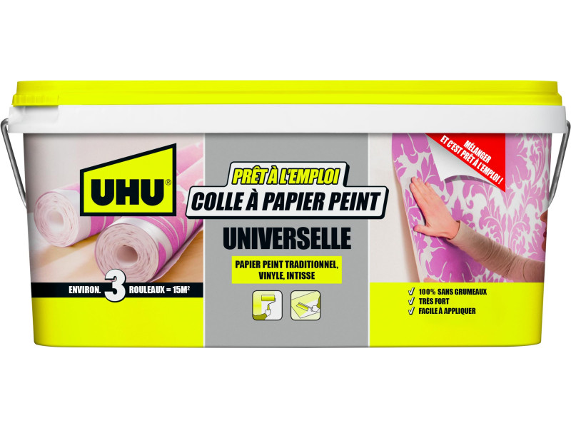 UHU Fix & Fertig Colle à tapisser Universal, seau 2,5 kg