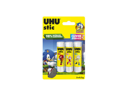 UHU Bâton de colle stic SONIC, 3x 8,2 g, blister