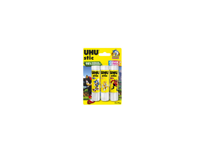UHU Bâton de colle stic SONIC, 3 x 21 g, blister