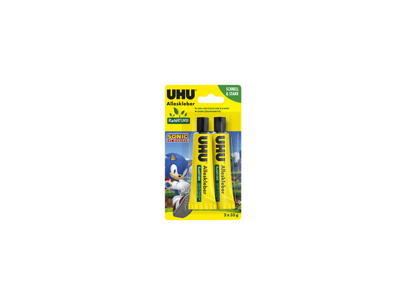 UHU Colle universelle ReNATURE SONIC, sans solvant, 2x 35 g