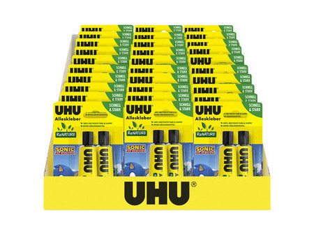 UHU Colle universelle ReNATURE SONIC, présentoir de 30