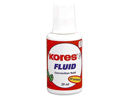 Kores Correcteur liquide 'Fluid', blanc, contenu: 20 ml