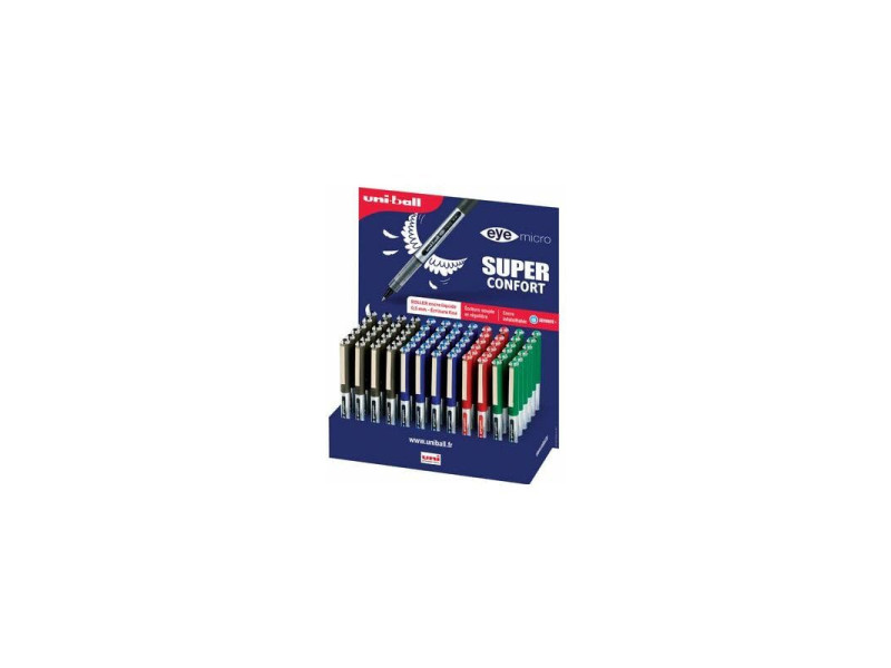 uni-ball Stylo roller eye micro UB150E, présentoir de 72