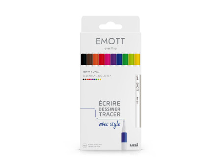 uni-ball Feutre EMOTT, set de 10 'Essential Colors'