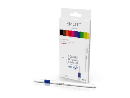 uni-ball Feutre EMOTT, set de 10 'Essential Colors'