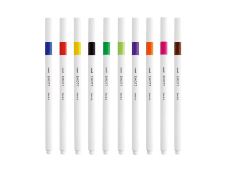 uni-ball Feutre EMOTT, set de 10 'Essential Colors'
