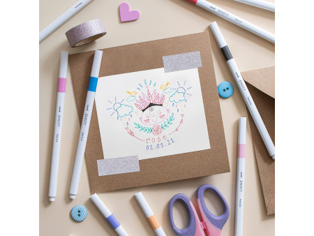 uni-ball Feutre EMOTT, set de 10 'Pastel Colors'