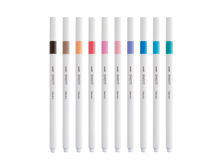uni-ball Feutre EMOTT, set de 10 'Pastel Colors'