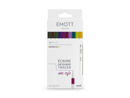 uni-ball Feutre EMOTT, set de 10 'Calm-Tone Colors'