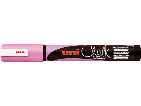 uni-ball Marqueur craie Chalk marker PWE5M, rose métallique