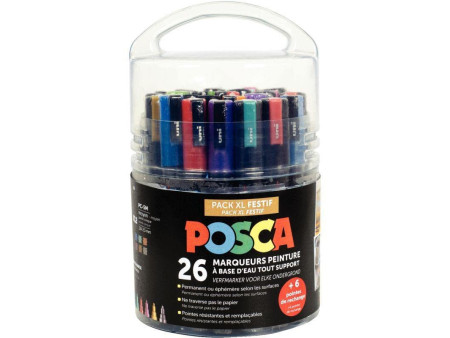 POSCA Marqueur à pigment 'Pack Educréatif Festif', set de 26