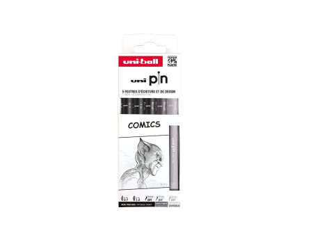 uni-ball Feutre technique PIN 'Comics' PF, set de 5