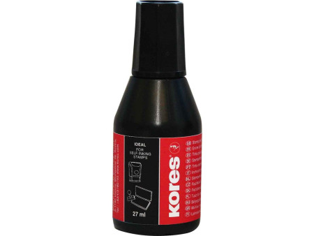 Kores Encre pour tampon encreur, contenu: 27 ml, noir