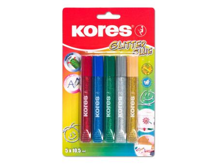 Kores Colle liquide 'Glitter Glue', couleurs assorties
